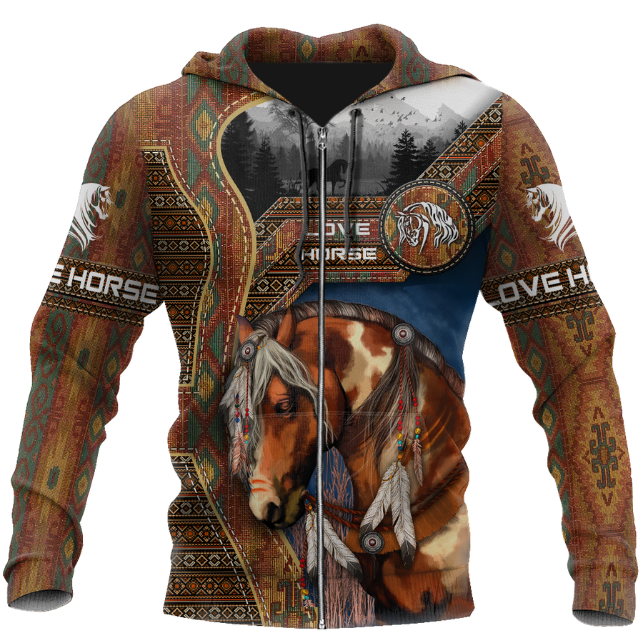 Native Horse 3D All Over Printed Shirts TR130502-Apparel-TA-Hoodie-S-Vibe Cosy™