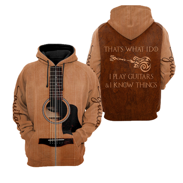 Guitar 3D That's What I do I Play Guitars And I Know Things All Over Printed Shirts For Men And Women TR09012104