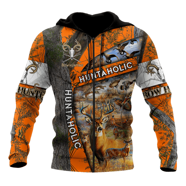 Huntaholic Camo Over Printed Unisex Deluxe Hoodie ML