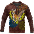 We are one Koori and Australia all over shirt for men and women brown TR030401-Apparel-Huyencass-Zipped Hoodie-S-Vibe Cosy™