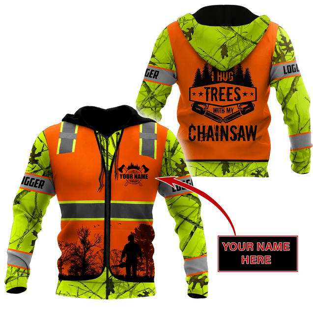 3D Chainsaw Logger Custom Name Unisex Shirts AM112057