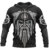 3D All Over Printed Raven And Odin version 1.0-Apparel-HP Arts-ZIPPED HOODIE-S-Vibe Cosy™