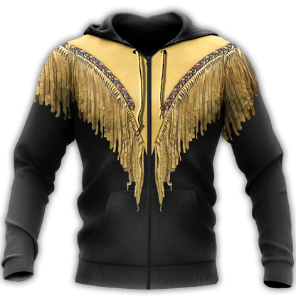 Native Cowboy Jacket No12 Cosplay 3D Over Printed Unisex Deluxe Hoodie ML