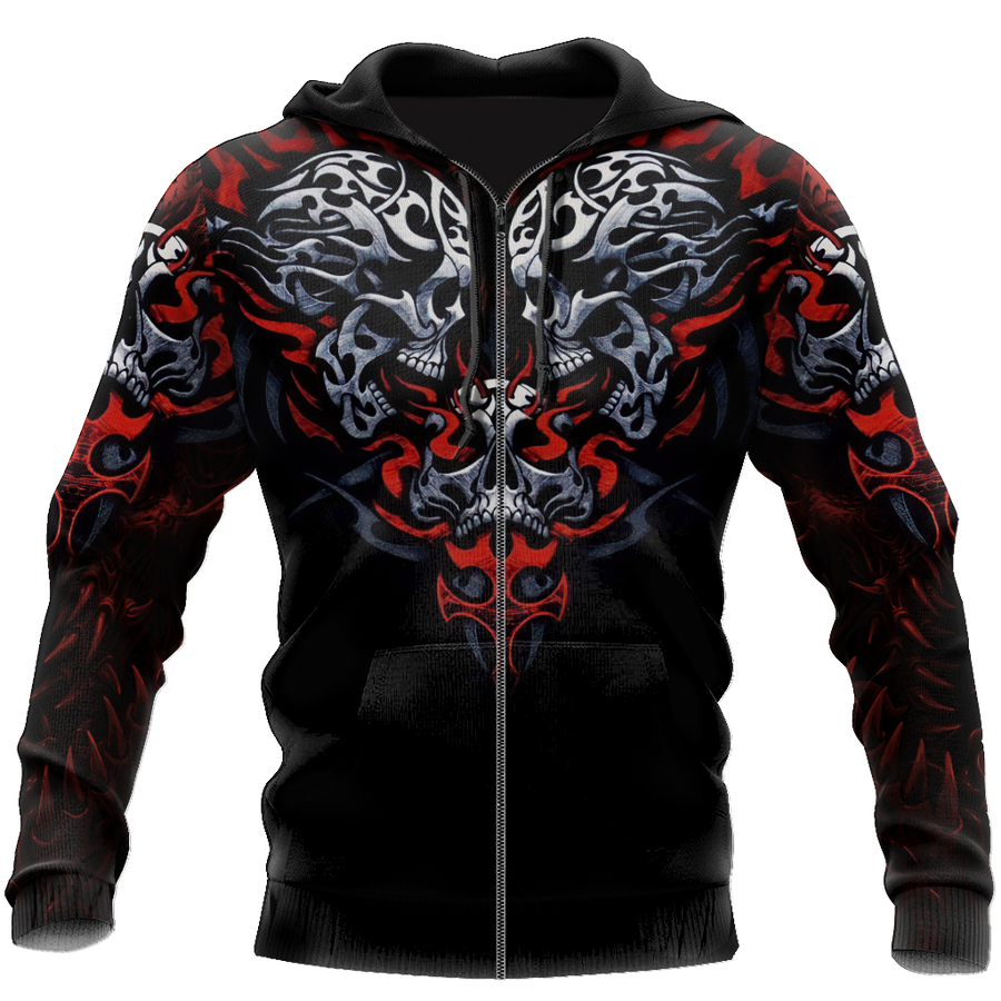 Awesome Confronting Skulls Hoodie For Men And Women MEI