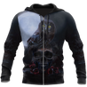 Skull And Owl All Over Printed Hoodie For Men And Women MEI