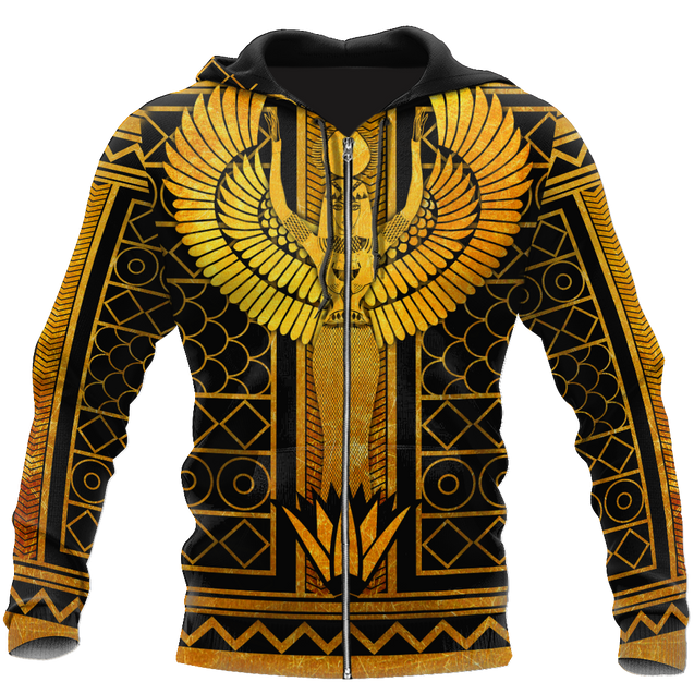 Queen of Egyptian Hoodie Over Printed for Men and Women