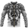 Viking Tattoo All-Over Print version 4.0-Apparel-HP Arts-Zipped Hoodie-S-Vibe Cosy™