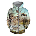 3D All Over Printed Duck Shirts And Shorts-Apparel-6teenth World-ZIPPED HOODIE-S-Vibe Cosy™