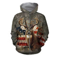 3D All Over Printed Deer Clothes-Apparel-HP Arts-ZIPPED HOODIE-S-Vibe Cosy™