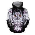 3D All Over Printed Owl Shirts and Shorts-Apparel-HP Arts-ZIPPED HOODIE-S-Vibe Cosy™