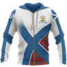 Scottish Flag Tartan Hoodie NNK 1522-Apparel-PL8386-Zip Hoodie-S-Vibe Cosy™