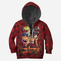 3D All Over Printed T-Rex Collage Shirts-Apparel-HP Arts-ZIPPED HOODIE-TODDLER 2T-Vibe Cosy™