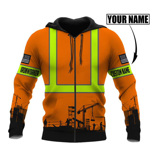 Personalized Ironworker Safety 3D All Over Printed Unisex Shirts TN