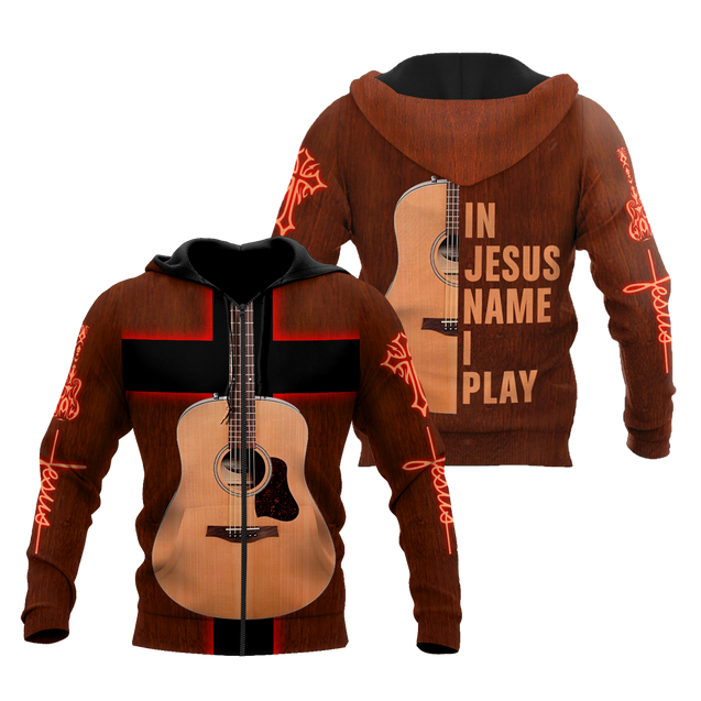 Guitar In Jesus Name I Play 3D Printed Unisex Shirts TN